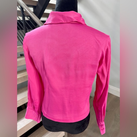 Zara Women's Pink Button-Up Blouse size XS - Picture 4 of 4